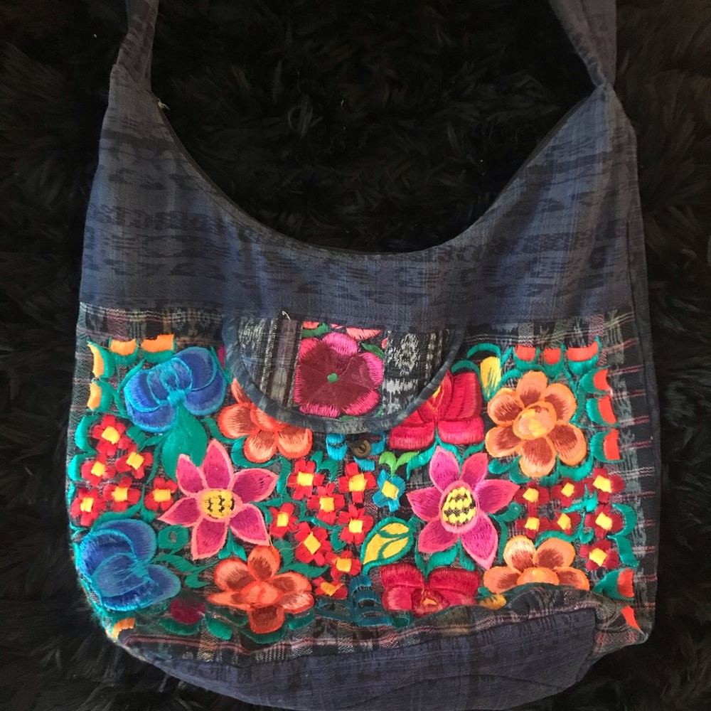 Embroidered Hobo Bag/Purse